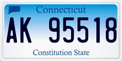 CT license plate AK95518
