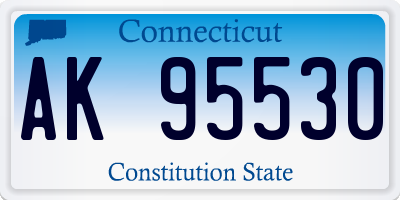 CT license plate AK95530