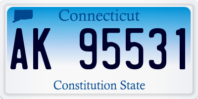 CT license plate AK95531