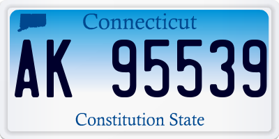 CT license plate AK95539