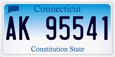 CT license plate AK95541