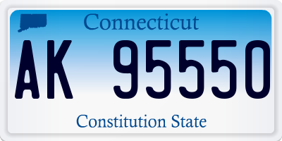 CT license plate AK95550