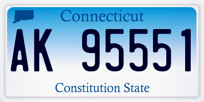 CT license plate AK95551