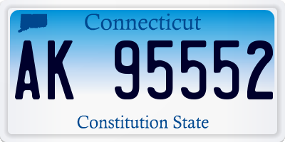 CT license plate AK95552