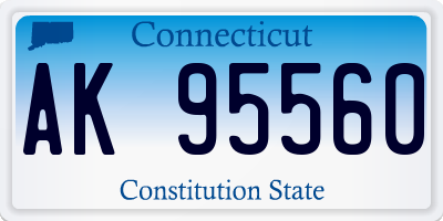 CT license plate AK95560