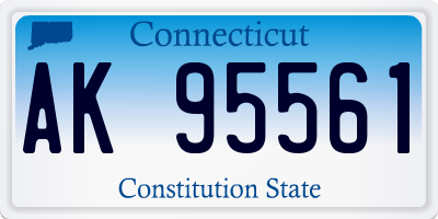 CT license plate AK95561