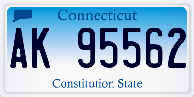 CT license plate AK95562