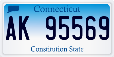 CT license plate AK95569