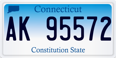 CT license plate AK95572