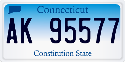 CT license plate AK95577