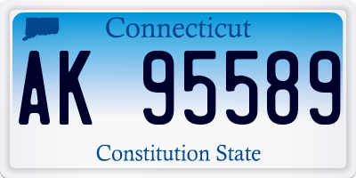CT license plate AK95589