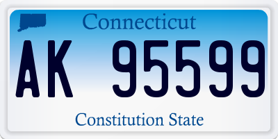 CT license plate AK95599