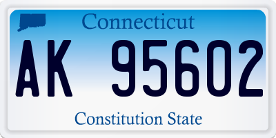 CT license plate AK95602