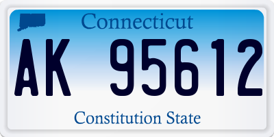 CT license plate AK95612