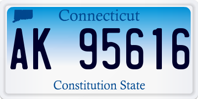 CT license plate AK95616