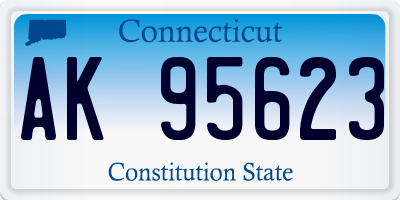 CT license plate AK95623