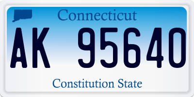 CT license plate AK95640