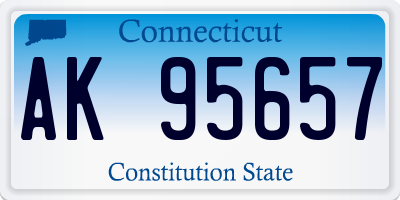CT license plate AK95657
