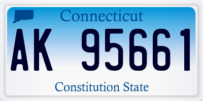 CT license plate AK95661