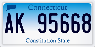 CT license plate AK95668