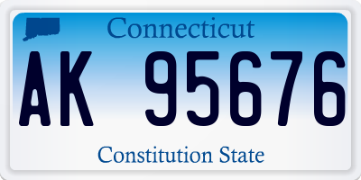 CT license plate AK95676