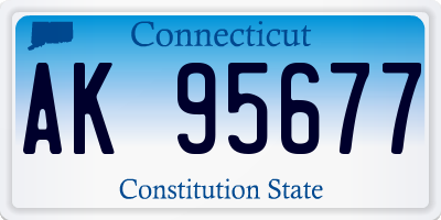 CT license plate AK95677