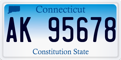 CT license plate AK95678