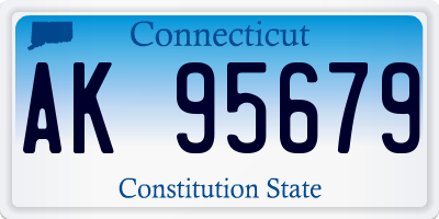 CT license plate AK95679