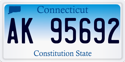 CT license plate AK95692