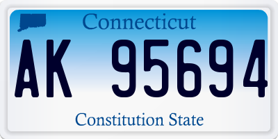 CT license plate AK95694