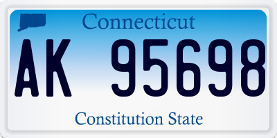 CT license plate AK95698