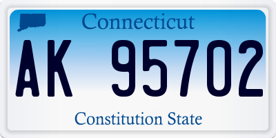 CT license plate AK95702
