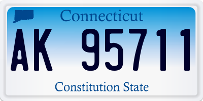 CT license plate AK95711