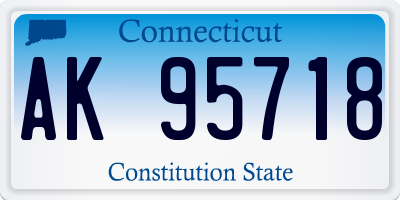 CT license plate AK95718