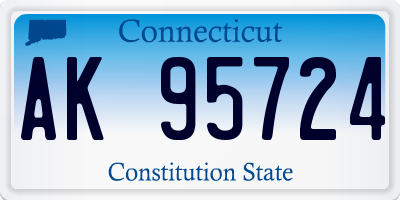 CT license plate AK95724