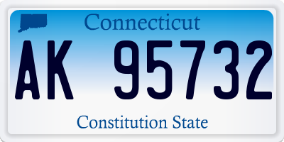 CT license plate AK95732