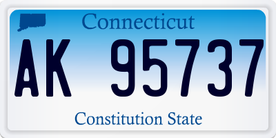 CT license plate AK95737