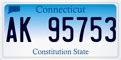 CT license plate AK95753