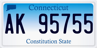 CT license plate AK95755