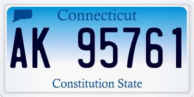 CT license plate AK95761