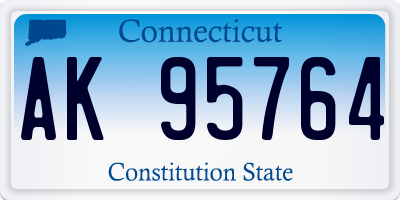 CT license plate AK95764