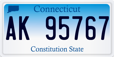 CT license plate AK95767