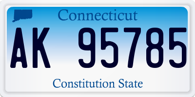 CT license plate AK95785