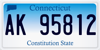 CT license plate AK95812