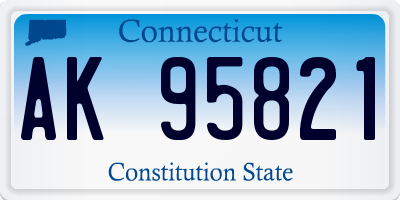 CT license plate AK95821