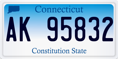 CT license plate AK95832