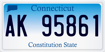 CT license plate AK95861