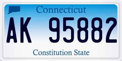 CT license plate AK95882