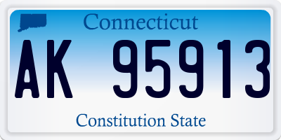CT license plate AK95913