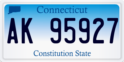 CT license plate AK95927